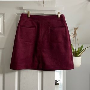 LOFT Ruby Suede Shift Skirt